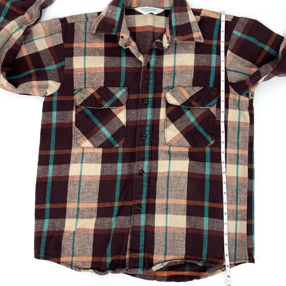 Vintage Clydesdale Reidbord Bros. Co. USA Flannel Plaid Button Up Shirt Size L - Picture 5 of 8